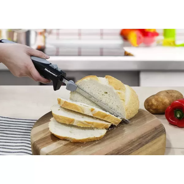 imageElite Cuisine EK570B Electric Knife with 2 Serrated Blades and Easy Eject Black Stainless Steel