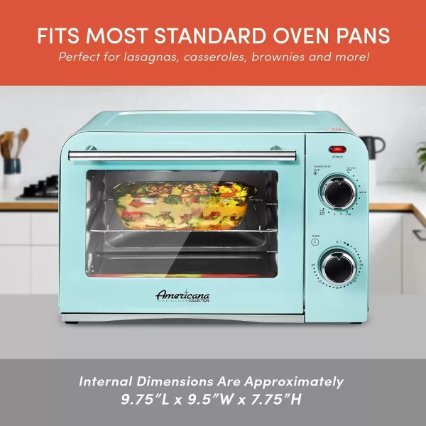 imageElite Gourmet Americana 2 Slice 95quot Griddle with Glass Lid 3in1 Breakfast Center Station 4Cup Coffeemaker Toaster Oven with 15Min Timer Heat Selector Mode BlueMint Green