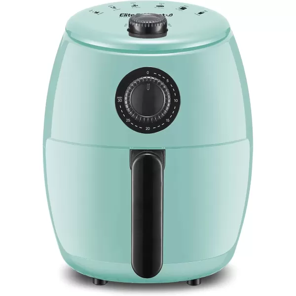 imageElite Gourmet EAF0201 Personal Compact Space Saving Electric Hot Air Fryer OilLess Healthy Cooker Timer ampamp Temperature Controls 1000W 21 Quart BlackMint