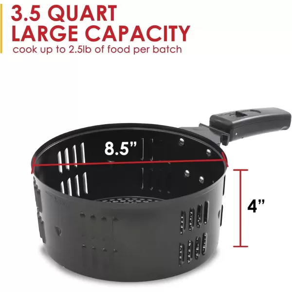 imageElite Gourmet EAF2500D Dual Basket 35Qt Electric Digital Hot Air Fryer 1400Watts OilLess Healthy Cooker TempTimer Settings Includes 26 Full Color Recipes Black35 Quart