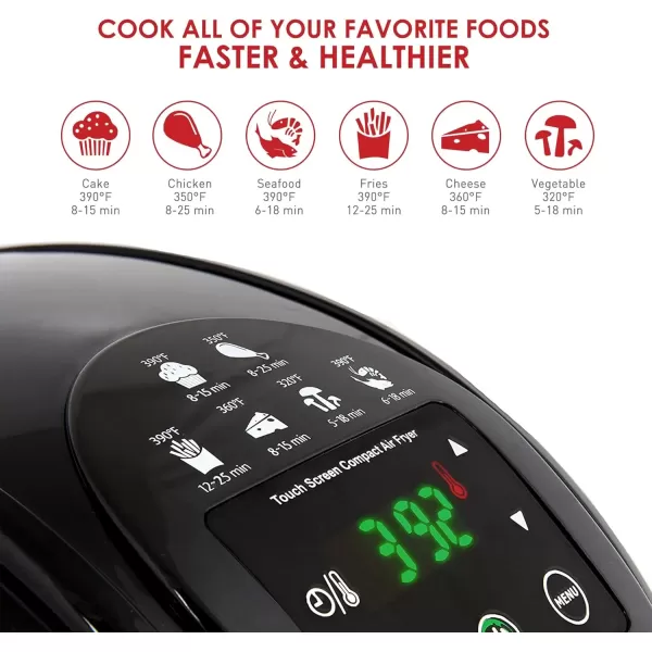 imageElite Gourmet EAF2500D Dual Basket 35Qt Electric Digital Hot Air Fryer 1400Watts OilLess Healthy Cooker TempTimer Settings Includes 26 Full Color Recipes Black35 Quart