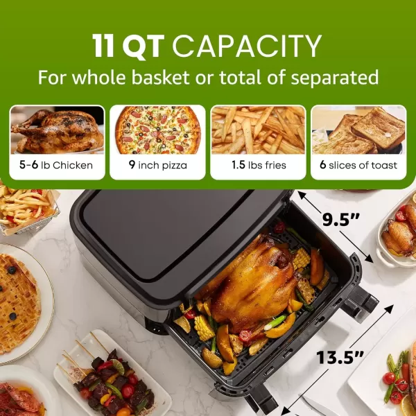 imageElite Gourmet EAF2612D Personal 21Qt Compact Space Saving Programmable Hot Air Fryer OilLess Healthy Cooker Timer ampamp Temperature Controls 1000W BlackBlack