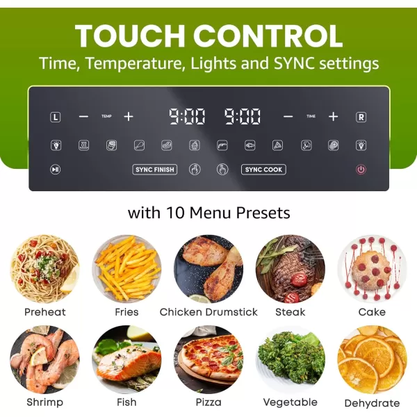 imageElite Gourmet EAF2612D Personal 21Qt Compact Space Saving Programmable Hot Air Fryer OilLess Healthy Cooker Timer ampamp Temperature Controls 1000W BlackBlack