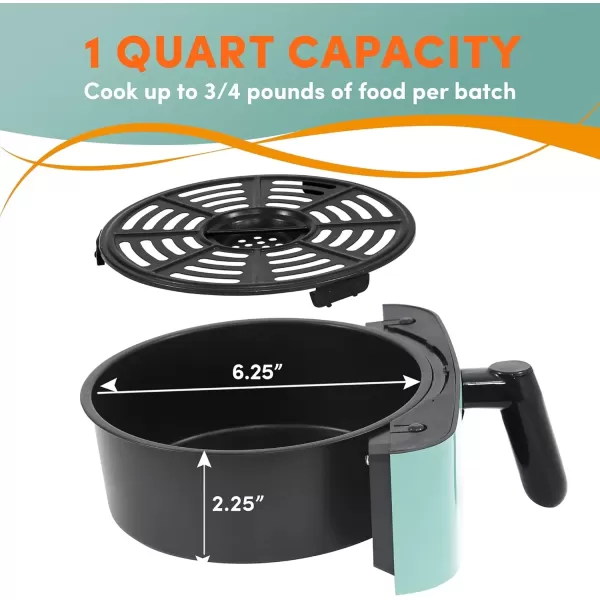 imageElite Gourmet EAF3218R Personal 11 Quart Compact Space Saving Electric Hot Air Fryer OilLess Healthy Cooker Timer ampamp Temperature Controls RedMint