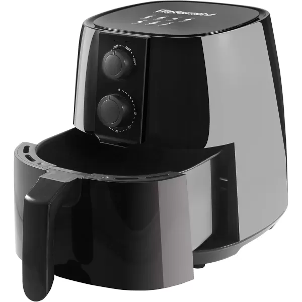 imageElite Gourmet EAF4617 Electric Digital Hot Air Fryer 1350Watts OilLess Healthy Cooker Timer ampamp Temperature Controls 4 Quart BlackBlack