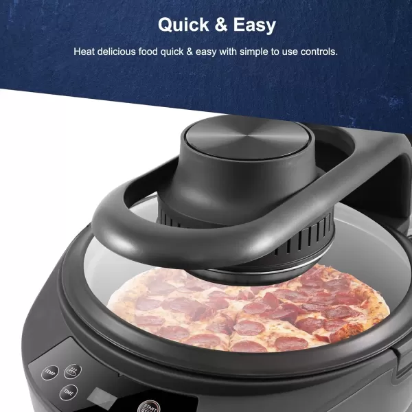 imageElite Gourmet EAF4700 Digital 5Qt Air Fryer Sears Bakes Roasts Top ampamp Bottom Heating OilLess Healthy Cooker TempTimer Settings Includes Recipes