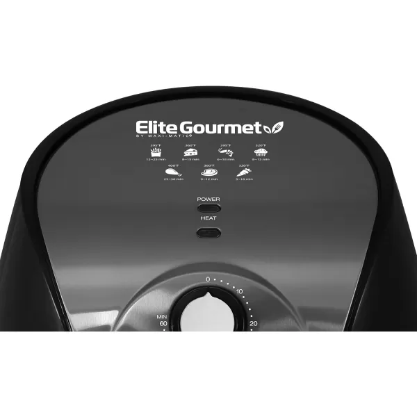 imageElite Gourmet EAF658 Electric 65Qt Air Fryer XXL Capacity 475Lbs of Food 1700WOilLess Healthy Cooker Timer ampamp Temperature Controls 26 Recipe Cookbook65 Qt