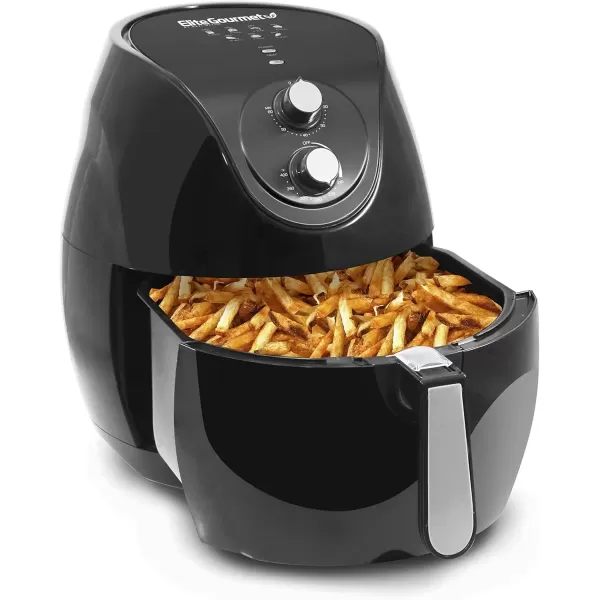 imageElite Gourmet EAF658 Electric 65Qt Air Fryer XXL Capacity 475Lbs of Food 1700WOilLess Healthy Cooker Timer ampamp Temperature Controls 26 Recipe Cookbook65 Qt