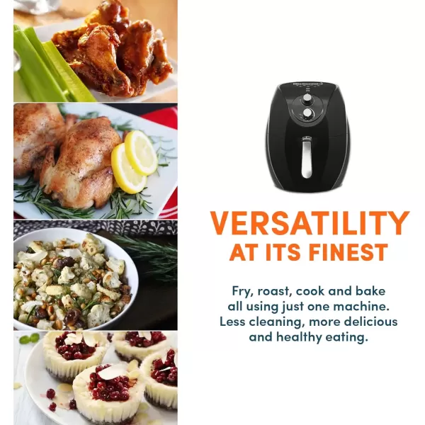 imageElite Gourmet EAF658 Electric 65Qt Air Fryer XXL Capacity 475Lbs of Food 1700WOilLess Healthy Cooker Timer ampamp Temperature Controls 26 Recipe Cookbook65 Qt