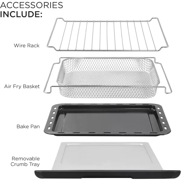 imageElite Gourmet EAF9100 MaxiMatic Electric Fryer Oven OilLess Convection Oven Extra large 25L Capacity Grill Bake Roast Air Fryer 1640Watts Black 1688