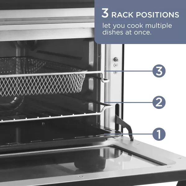 imageElite Gourmet EAF9100 MaxiMatic Electric Fryer Oven OilLess Convection Oven Extra large 25L Capacity Grill Bake Roast Air Fryer 1640Watts Black 1688
