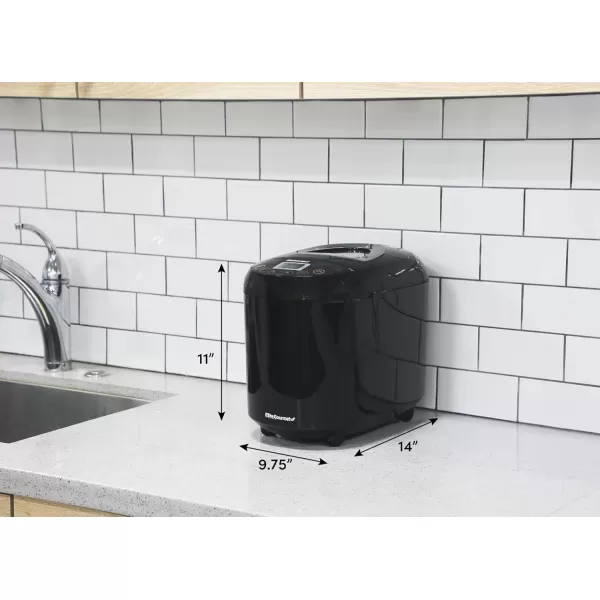 imageElite Gourmet EBM8103M Programmable Bread Maker Machine 3 Loaf Sizes 19 Menu Functions Gluten Free White Wheat Rye French and more 2 Lbs MintBlack