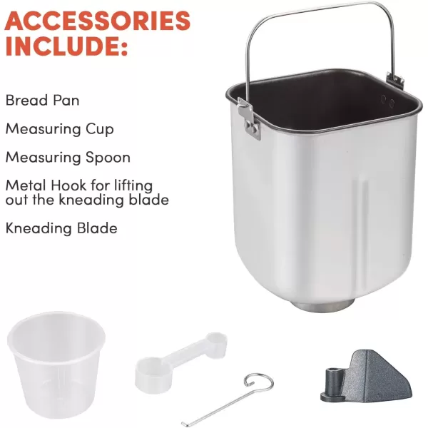 imageElite Gourmet EBM8103M Programmable Bread Maker Machine 3 Loaf Sizes 19 Menu Functions Gluten Free White Wheat Rye French and more 2 Lbs MintBlack