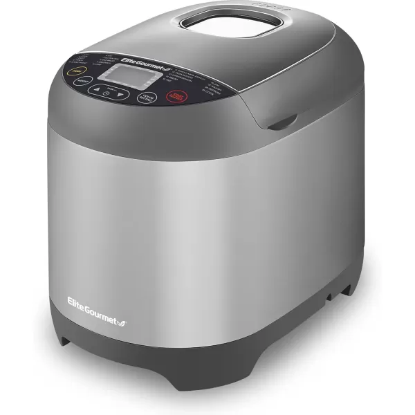 imageElite Gourmet EBM8103M Programmable Bread Maker Machine 3 Loaf Sizes 19 Menu Functions Gluten Free White Wheat Rye French and more 2 Lbs MintStainless Steel