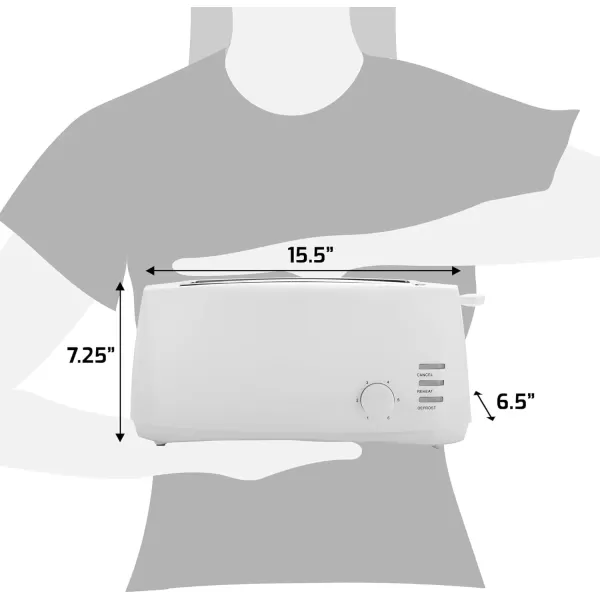 imageElite Gourmet ECT118B Cool Touch Single Slice Toaster 6 Toasting Levels ampamp Wide Slot for Bagels Waffles Specialty Breads Pastry Snacks BlackWhite