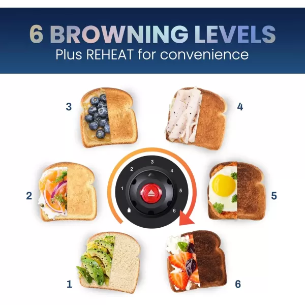 imageElite Gourmet ECT2428 Extra Wide 125 Slot 2Slice Toaster Cancel Defrost and Bagel Functions 6 Toast Settings SlideOut Crumb Tray Stainless Steel2 Slice