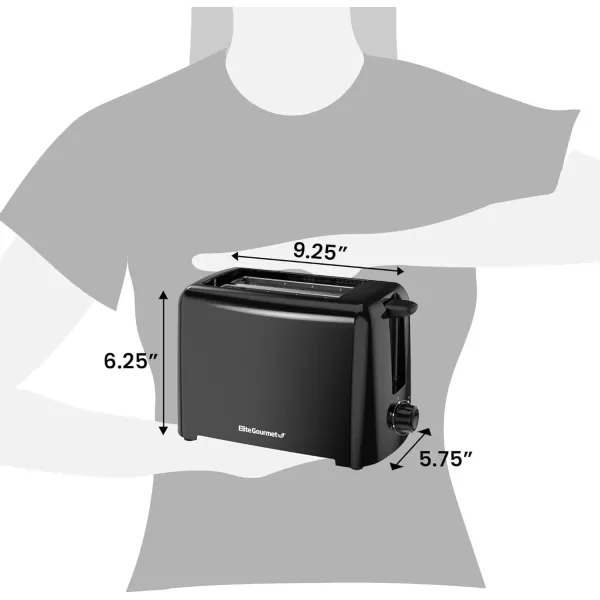 imageElite Gourmet ECT3100 Long Slot 4 Slice Toaster Reheat 6 Toast Settings Defrost Cancel Functions Builtin Warming Rack Extra Wide Slots for Bagels Waffles Stainless Steel ampamp BlackBlack