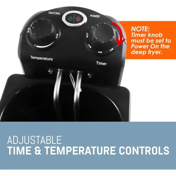 imageElite Gourmet EDF3500 Electric Immersion Deep Fryer Removable Basket Timer Control Adjustable Temperature Lid with Viewing Window and Odor Free FilterStainless Steel35 Quart  14 Cup35 Quart  14 Cup