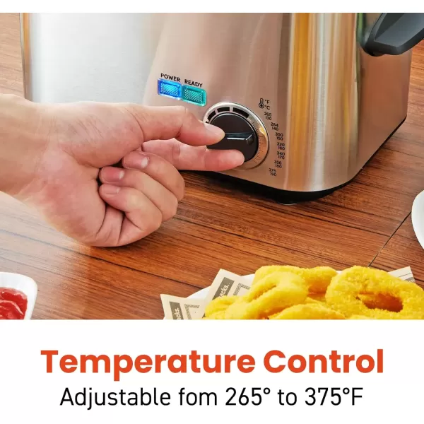 imageElite Gourmet EDF401T Electric 45 Qt  17 Cup Immersion Deep Fryer 3Baskets 1700Watt Timer Control Adjustable Temperature Lid with Viewing Window and Odor Free Filter12 Qt  48 Cup