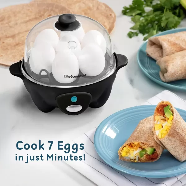imageElite Gourmet EGC1405M 2Tiered Rapid Egg Cooker 5Egg Poacher Omelets Soft Medium HardBoiled Eggs with Auto ShutOff and Buzzer BPA Free 14 eggs MintBlack
