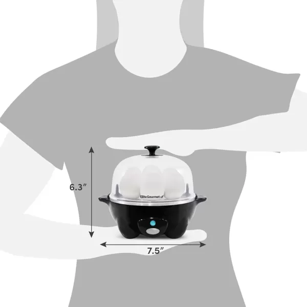 imageElite Gourmet EGC1405M 2Tiered Rapid Egg Cooker 5Egg Poacher Omelets Soft Medium HardBoiled Eggs with Auto ShutOff and Buzzer BPA Free 14 eggs MintBlack