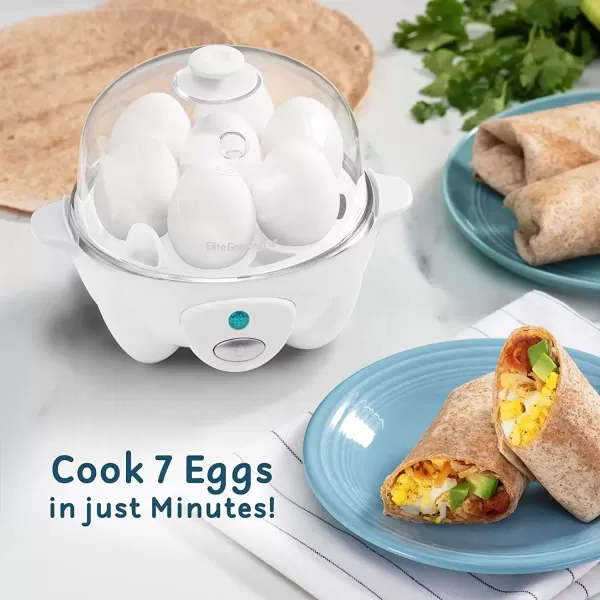 imageElite Gourmet EGC1405M 2Tiered Rapid Egg Cooker 5Egg Poacher Omelets Soft Medium HardBoiled Eggs with Auto ShutOff and Buzzer BPA Free 14 eggs MintWhite