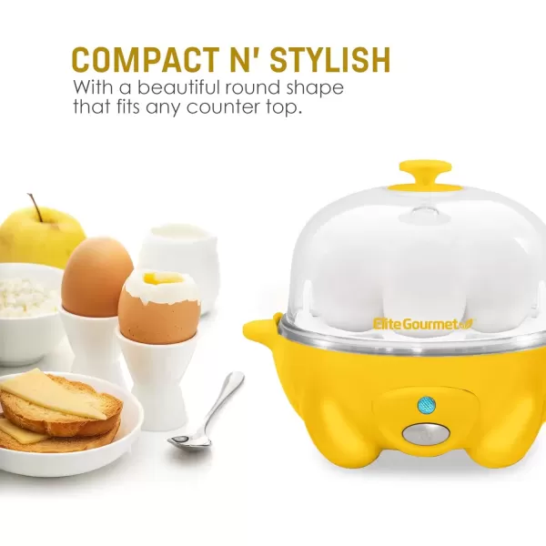 imageElite Gourmet EGC1405M 2Tiered Rapid Egg Cooker 5Egg Poacher Omelets Soft Medium HardBoiled Eggs with Auto ShutOff and Buzzer BPA Free 14 eggs MintYellow
