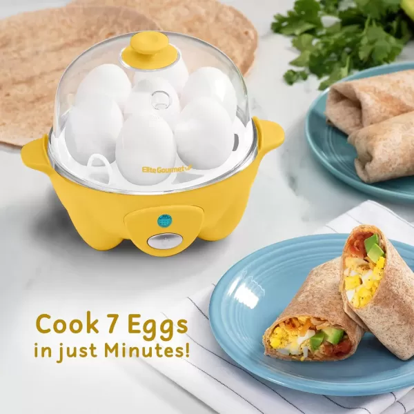 imageElite Gourmet EGC1405M 2Tiered Rapid Egg Cooker 5Egg Poacher Omelets Soft Medium HardBoiled Eggs with Auto ShutOff and Buzzer BPA Free 14 eggs MintYellow