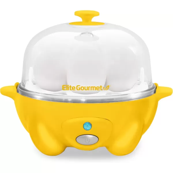 imageElite Gourmet EGC1405M 2Tiered Rapid Egg Cooker 5Egg Poacher Omelets Soft Medium HardBoiled Eggs with Auto ShutOff and Buzzer BPA Free 14 eggs MintYellow