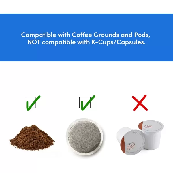 imageElite Gourmet EHC111A Personal SingleServe Compact Coffee Maker Brewer Includes 14Oz Stainless Steel Interior Thermal Travel Mug Compatible with Coffee Grounds Reusable Filter Black