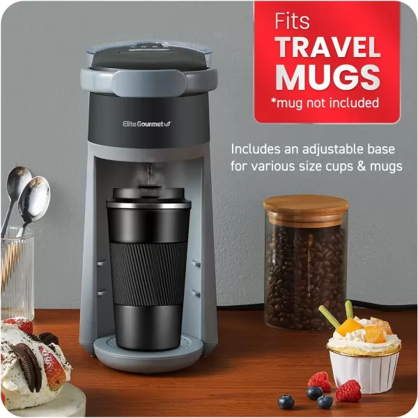 imageElite Gourmet EHC9420 Automatic 5Cup Brew ampamp Drip Coffee Maker with Pause N Serve Reusable Filter OnOff Switch Water Level IndicatorBlack