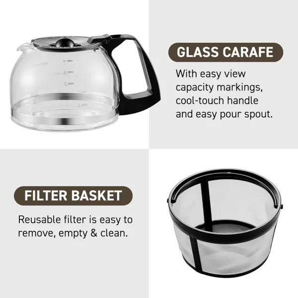 imageElite Gourmet EHC9420 Automatic 5Cup Brew ampamp Drip Coffee Maker with Pause N Serve Reusable Filter OnOff Switch Water Level IndicatorBlack