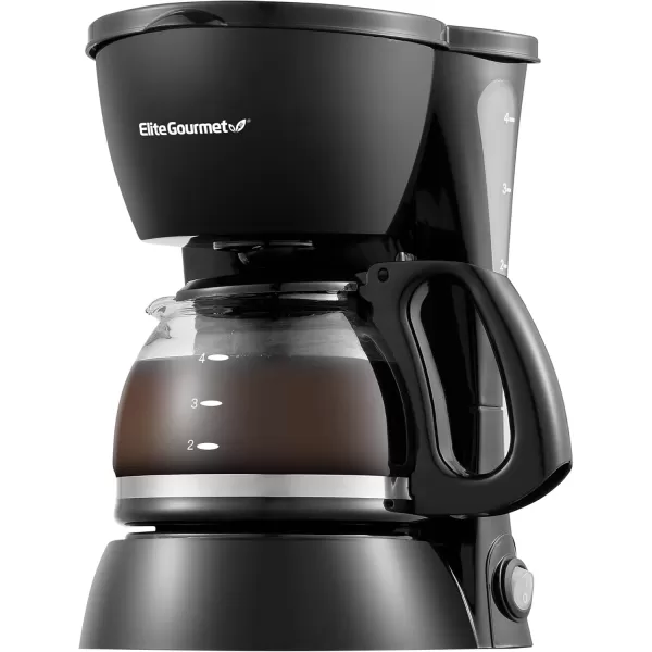 imageElite Gourmet EHC9420 Automatic 5Cup Brew ampamp Drip Coffee Maker with Pause N Serve Reusable Filter OnOff Switch Water Level IndicatorBlack