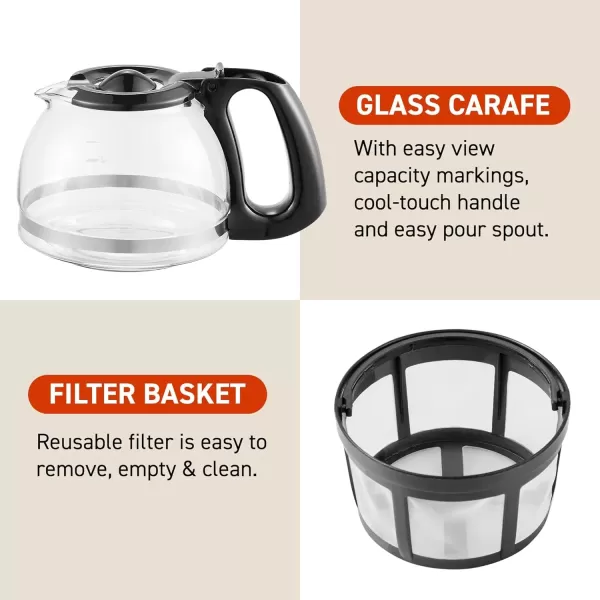 imageElite Gourmet EHC9420 Automatic 5Cup Brew ampamp Drip Coffee Maker with Pause N Serve Reusable Filter OnOff Switch Water Level IndicatorBlack
