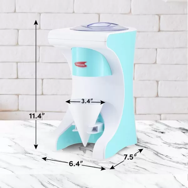 imageElite Gourmet EIC629 Electric Countertop Snow Cone Maker Hawaiian Shave Ice Machine KidFriendly Party Summer Treat Maker Blue