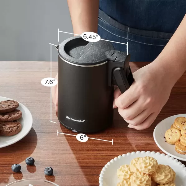 imageElite Gourmet EKT1203W 1350W Double Wall Insulated Cool Touch Electric Water Tea Kettle BPA Free Stainless Steel Interior and Auto ShutOffBlack