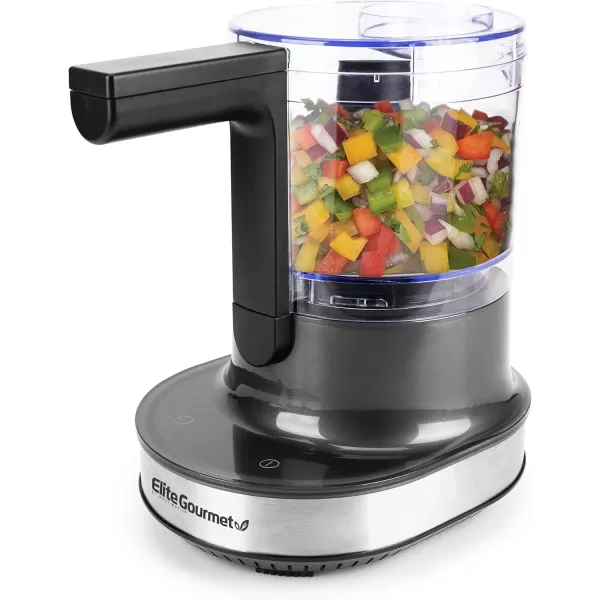 imageElite Gourmet EMC4423 MaxiMatic Patented Electric HoverChop Vegetable Food Prep Processor Chopper UpDown Chopping Motion Chop Grind Emulsify Puree Mince Touch Screen Keypad