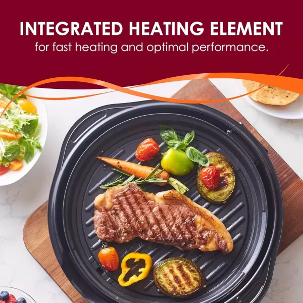 imageElite Gourmet EMG980B Smokeless Electric Tabletop Grill Nonstick 6Serving Dishwasher Safe Removable Grilling Plate Grill Indoor Tempered Glass Lid Adjustable Temperature 14quot Black11