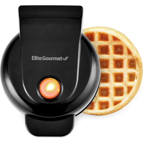 imageElite Gourmet EOM205 NonStick Omelet Frittata Snack Pocket Maker Dessert Maker 2 Individual 65quot Omelets Stainless Steel and BlackBlack