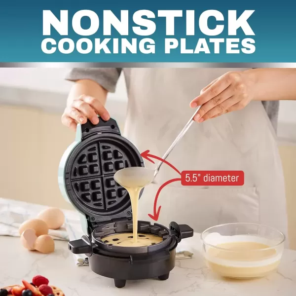 imageElite Gourmet EOM205 NonStick Omelet Frittata Snack Pocket Maker Dessert Maker 2 Individual 65quot Omelets Stainless Steel and BlackMint