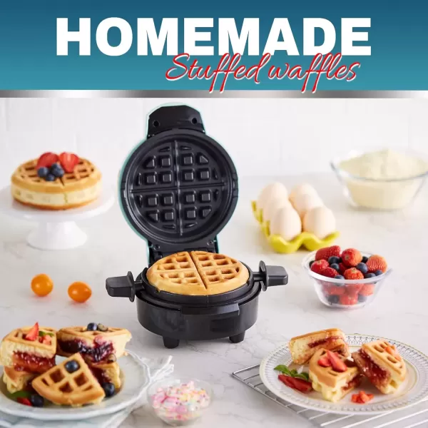 imageElite Gourmet EOM205 NonStick Omelet Frittata Snack Pocket Maker Dessert Maker 2 Individual 65quot Omelets Stainless Steel and BlackMint