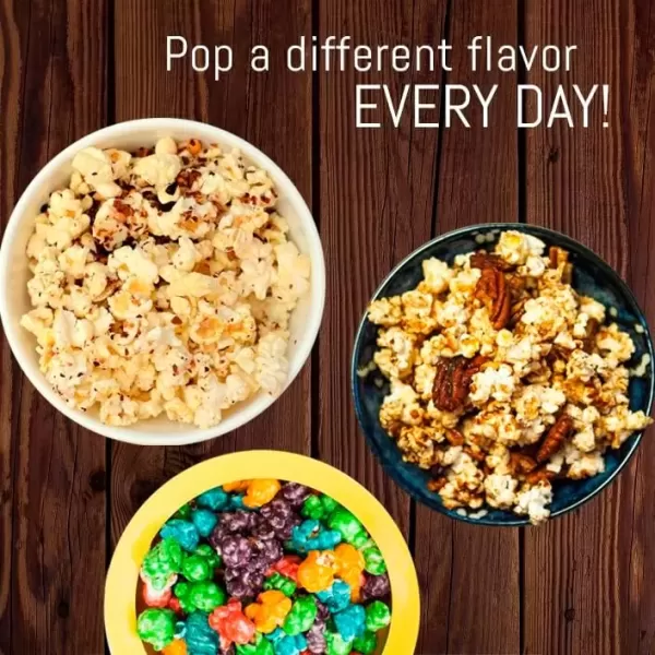 imageElite Gourmet EPM250 MaxiMatic 25 Ounce Classic Carnival Tabletop Kettle Popcorn Popper Machine RetroStyle Movie Hot Buttered Popcorn Red