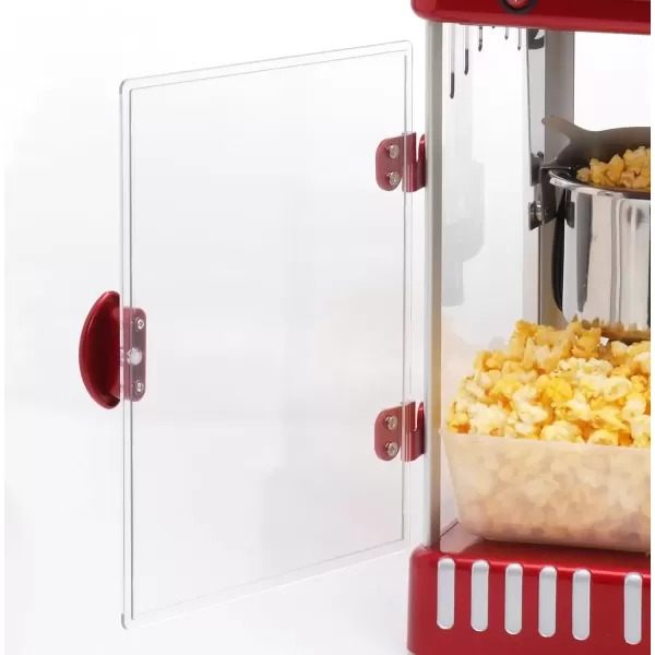 imageElite Gourmet EPM250 MaxiMatic 25 Ounce Classic Carnival Tabletop Kettle Popcorn Popper Machine RetroStyle Movie Hot Buttered Popcorn Red