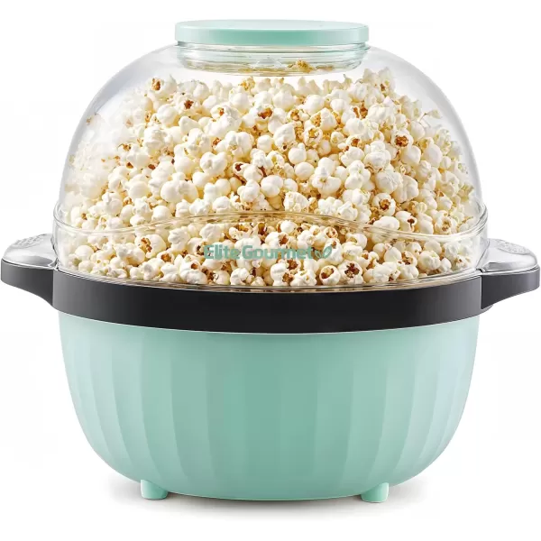 imageElite Gourmet EPM330R Automatic Stirring 12cup Popcorn Maker Popper Hot Oil Popcorn Machine wMeasuring Cap ampamp Builtin Reversible Serving Bowl Great for Home Party Kids Safety ETL Approved RedMint