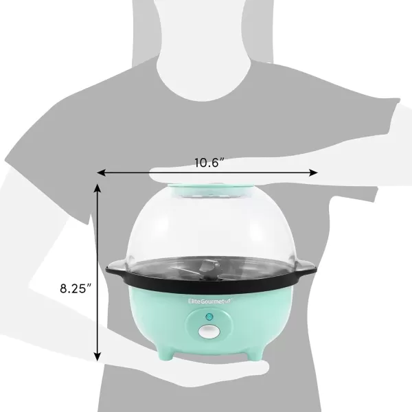 imageElite Gourmet EPM330R Automatic Stirring 12cup Popcorn Maker Popper Hot Oil Popcorn Machine wMeasuring Cap ampamp Builtin Reversible Serving Bowl Great for Home Party Kids Safety ETL Approved RedMint