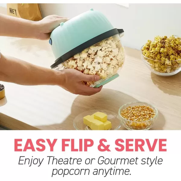 imageElite Gourmet EPM330R Automatic Stirring 12cup Popcorn Maker Popper Hot Oil Popcorn Machine wMeasuring Cap ampamp Builtin Reversible Serving Bowl Great for Home Party Kids Safety ETL Approved RedMint
