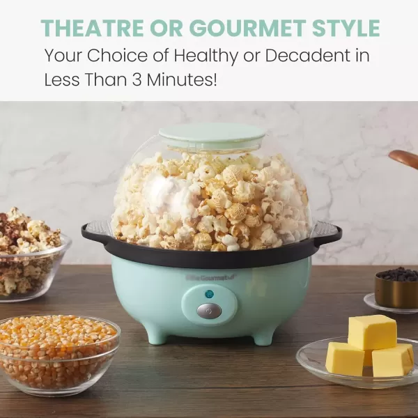 imageElite Gourmet EPM330R Automatic Stirring 12cup Popcorn Maker Popper Hot Oil Popcorn Machine wMeasuring Cap ampamp Builtin Reversible Serving Bowl Great for Home Party Kids Safety ETL Approved RedMint