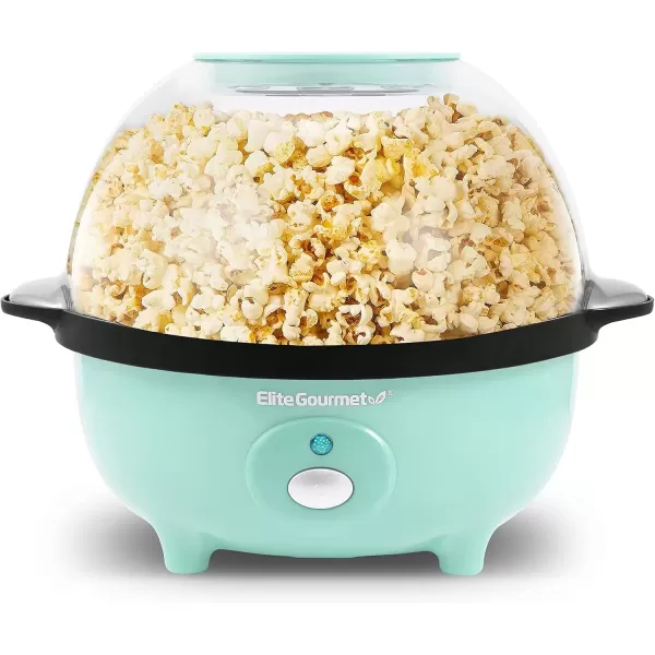 imageElite Gourmet EPM330R Automatic Stirring 12cup Popcorn Maker Popper Hot Oil Popcorn Machine wMeasuring Cap ampamp Builtin Reversible Serving Bowl Great for Home Party Kids Safety ETL Approved RedMint