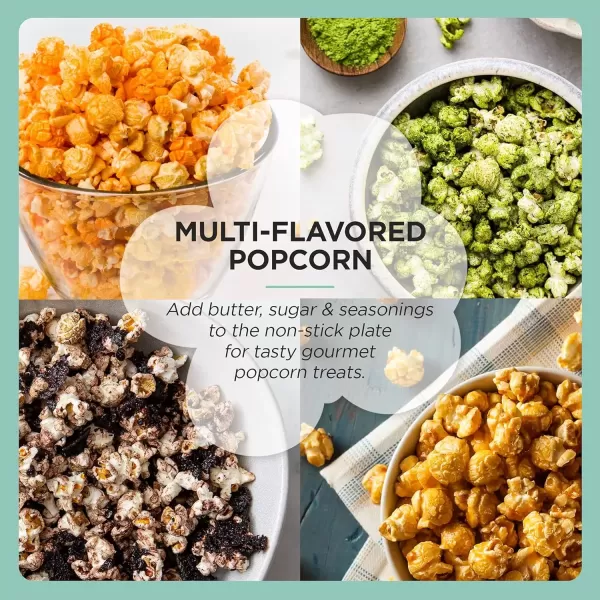 imageElite Gourmet EPM330R Automatic Stirring 12cup Popcorn Maker Popper Hot Oil Popcorn Machine wMeasuring Cap ampamp Builtin Reversible Serving Bowl Great for Home Party Kids Safety ETL Approved RedMint