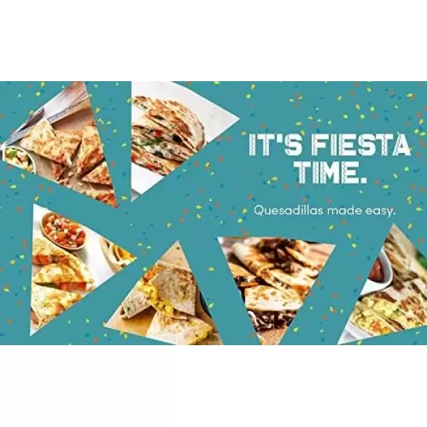 imageElite Gourmet EQD118 Electric NonStick 11quot Quesadilla Maker EasySlice 6Wedge Grilled Cheese Corn Flour Tortilla Snacks Red11 